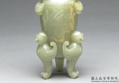 图片[3]-Jade tripod lidded vessel, Qing dynasty (1644-1911)-China Archive